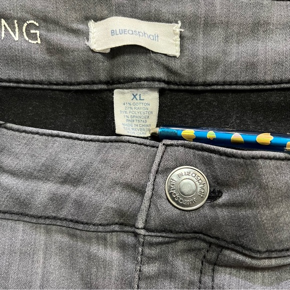 Blue Asphalt Perfect Ankle Legging Grey Distressed XL - Picture 3 of 9